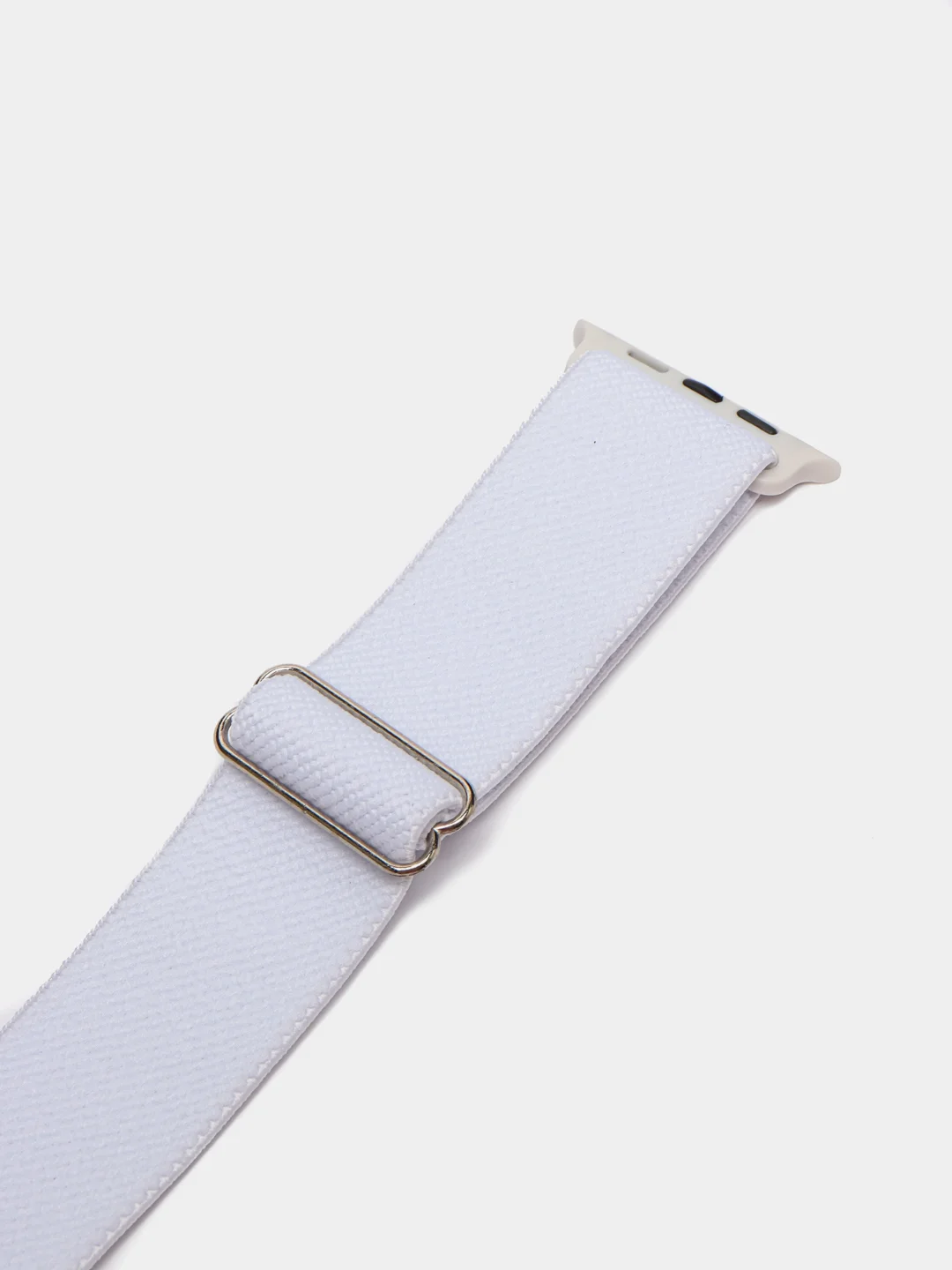 Белый ремешок для Apple Watch, нейлоновый, эластичный