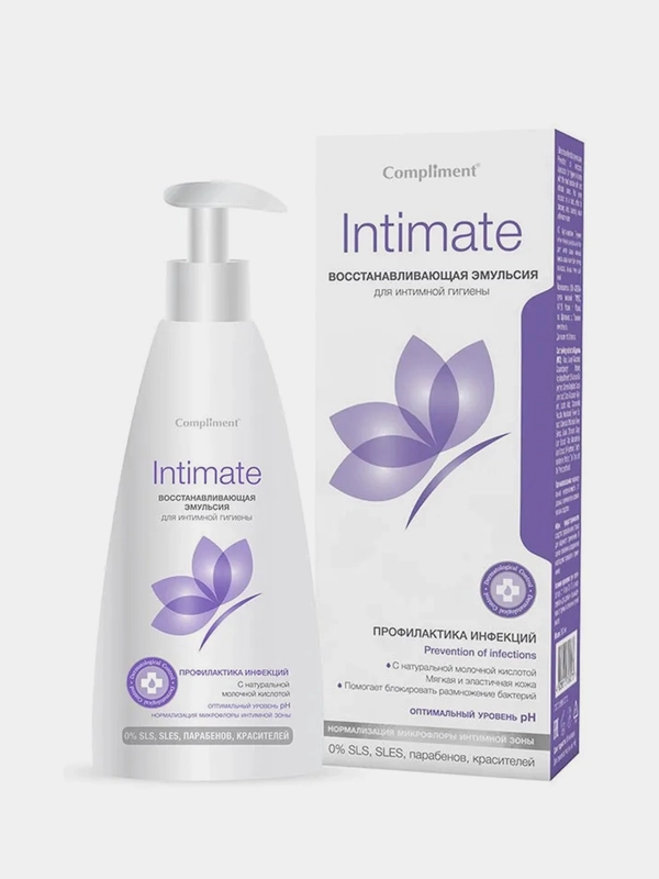 Восстанавливающая эмульсия для интимной гигиены Compliment intimate, 250 мл