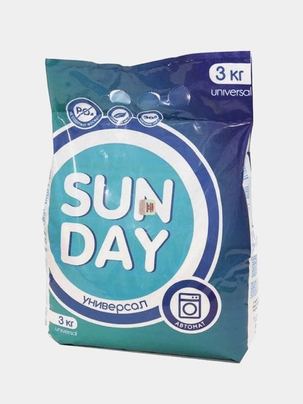 Стиральный порошок Sunday универсальный, автомат, 3 кг