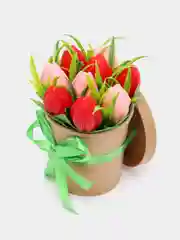 Салатовый букет из мыльных цветов и ягод, подарочный набор"Букет ",подарок учителю,коллеге