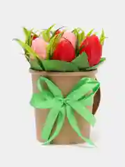 Салатовый букет из мыльных цветов и ягод, подарочный набор"Букет ",подарок учителю,коллеге