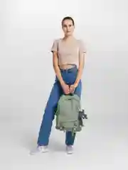 Лайм рюкзак с брелоком лягушкой, унисекс
