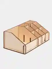 Бирюзовый органайзер для хранения из дерева, 3 вида, косметичка Лр