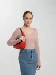 Алый сумка baro из натуральной кожи