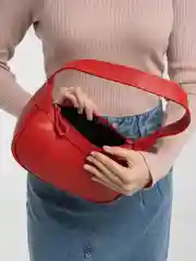 Алый сумка baro из натуральной кожи