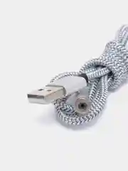 Серый магнитный USB-кабель 3 в 1 с 3-мя разъемами microusb, type C, Lightning, 3 цвета