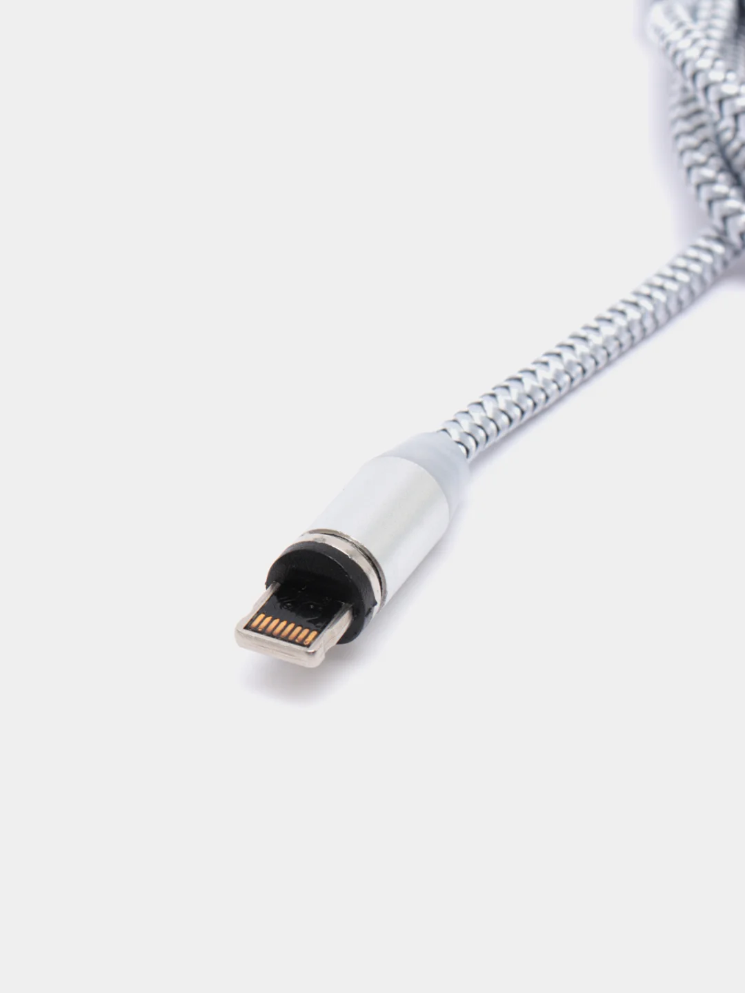 Серый магнитный USB-кабель 3 в 1 с 3-мя разъемами microusb, type C, Lightning, 3 цвета