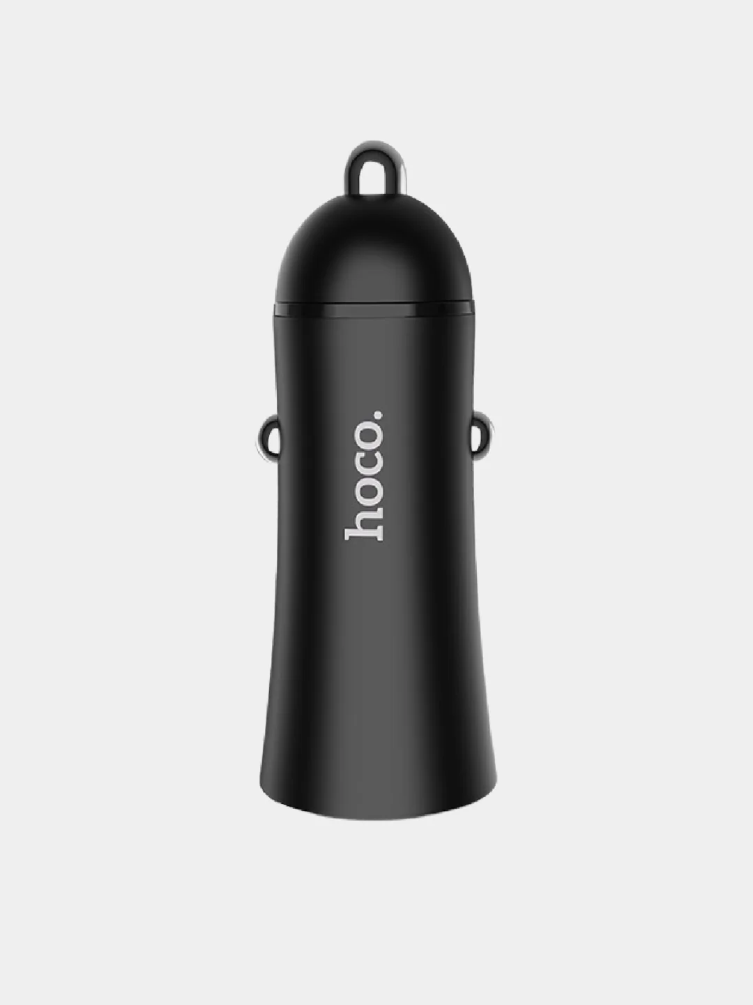 Черный автомобильное зарядное устройство Hoco Z30A с подсветкой, 2 x USB, быстрая зарядка