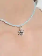 Лавандовый чокер из бисера с подвеской, разные варианты