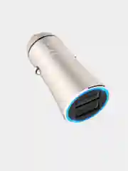 Черный автомобильное зарядное устройство Hoco Z30A с подсветкой, 2 x USB, быстрая зарядка