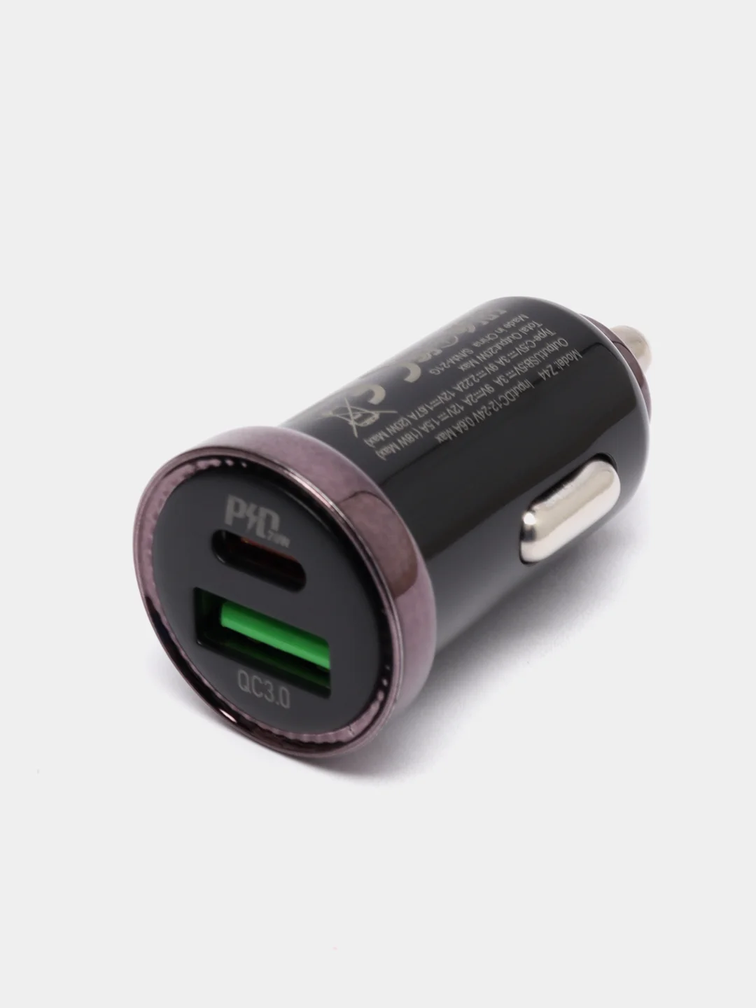 Автомобильное зарядное устройство Hoco Z44, Type-C PD 20 Вт, USB QC3.0 18 Вт, 3 А, черный