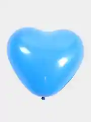 Синий латексный воздушный шар "Сердце", 8 цветов, 25 см