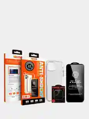 Стекло на экран, силиконовый чехол, стекло на камеру, комплект 3 в 1 на iPhone 12 Pro
