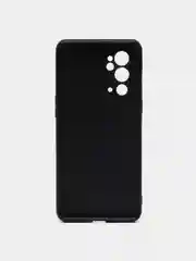 Черный чехол для OnePlus 9RT, с матовым покрытием и бортиком (защитой) вокруг модуля камер