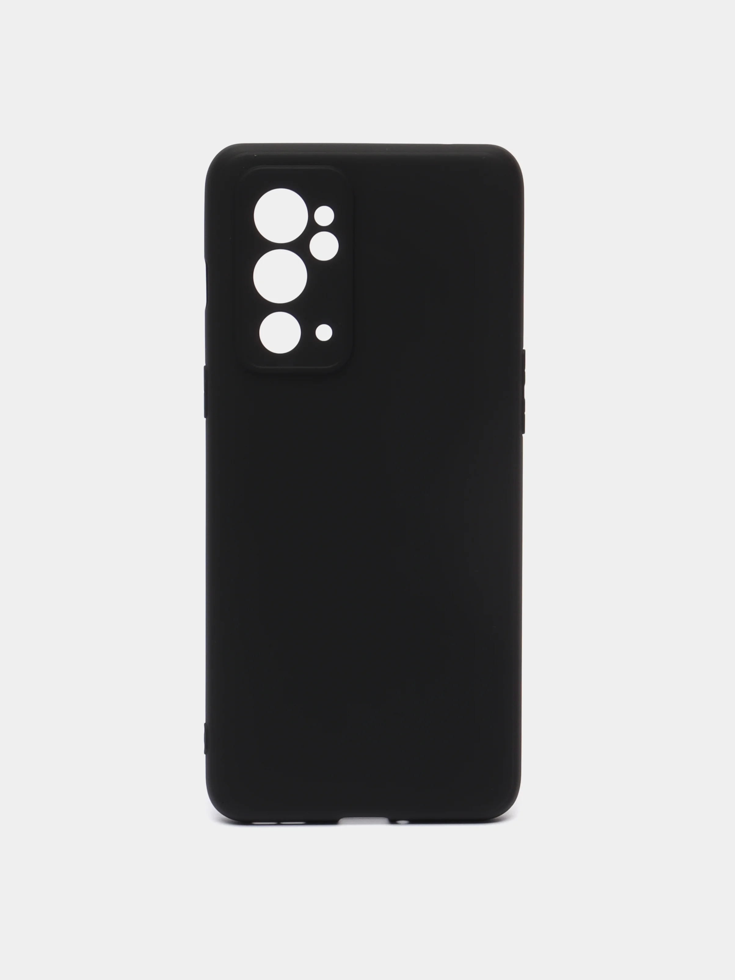 Черный чехол для OnePlus 9RT, с матовым покрытием и бортиком (защитой) вокруг модуля камер
