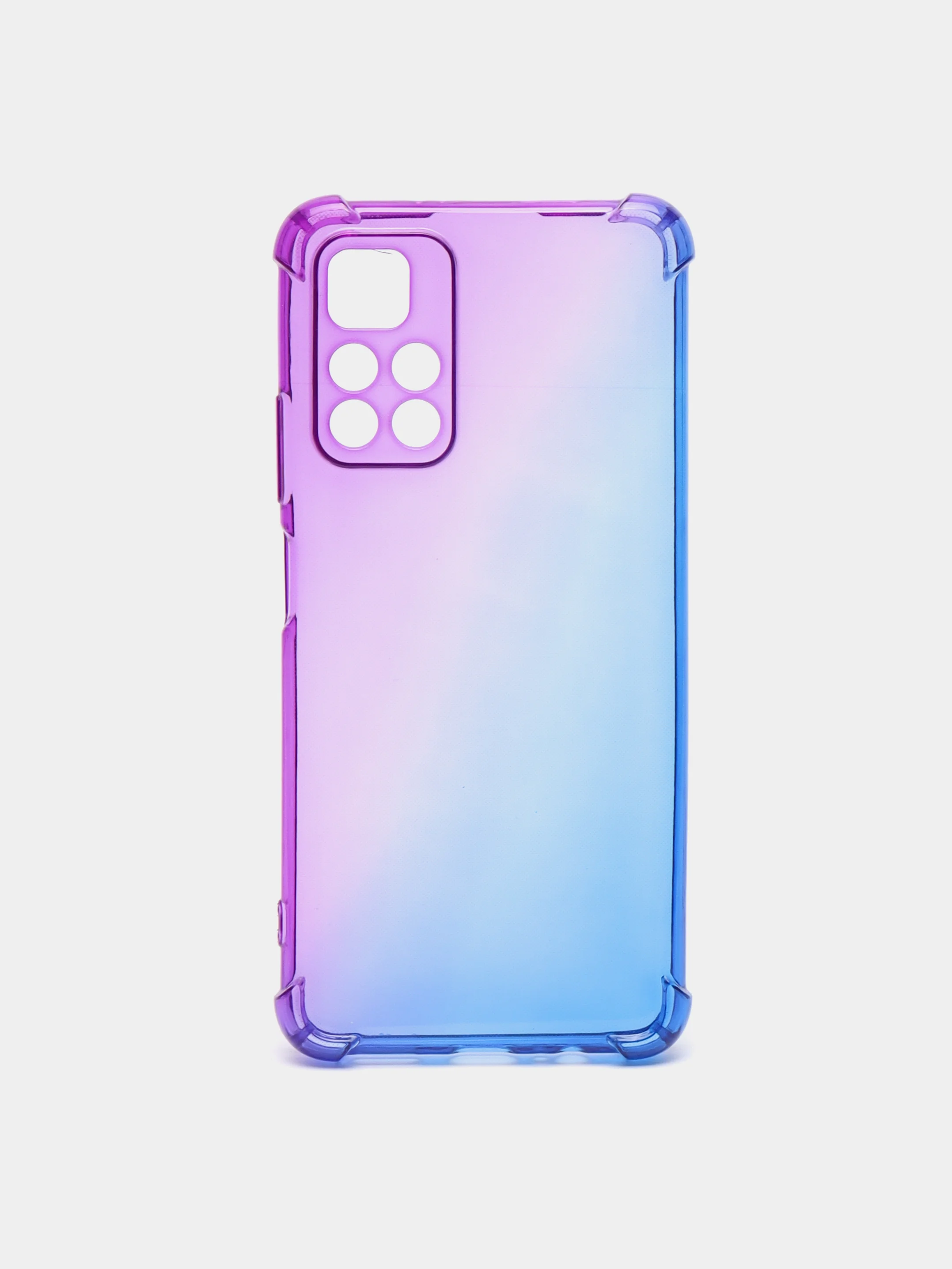 Сиреневый чехол для Xiaomi Poco M4 Pro 5G с усиленными углами и защитой вокруг модуля камер