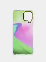 Пурпурный чехол прозрачный с рисунком Samsung Galaxy A22 4G, M22, M32, Самсунг Галакси А22, М22, М32