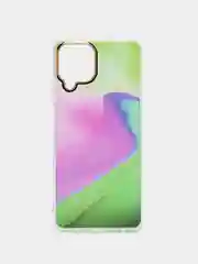 Пурпурный чехол прозрачный с рисунком Samsung Galaxy A22 4G, M22, M32, Самсунг Галакси А22, М22, М32