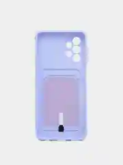 Лавандовый чехол Samsung Galaxy A23, Самсунг Галакси А23 силиконовый с карманом для карты