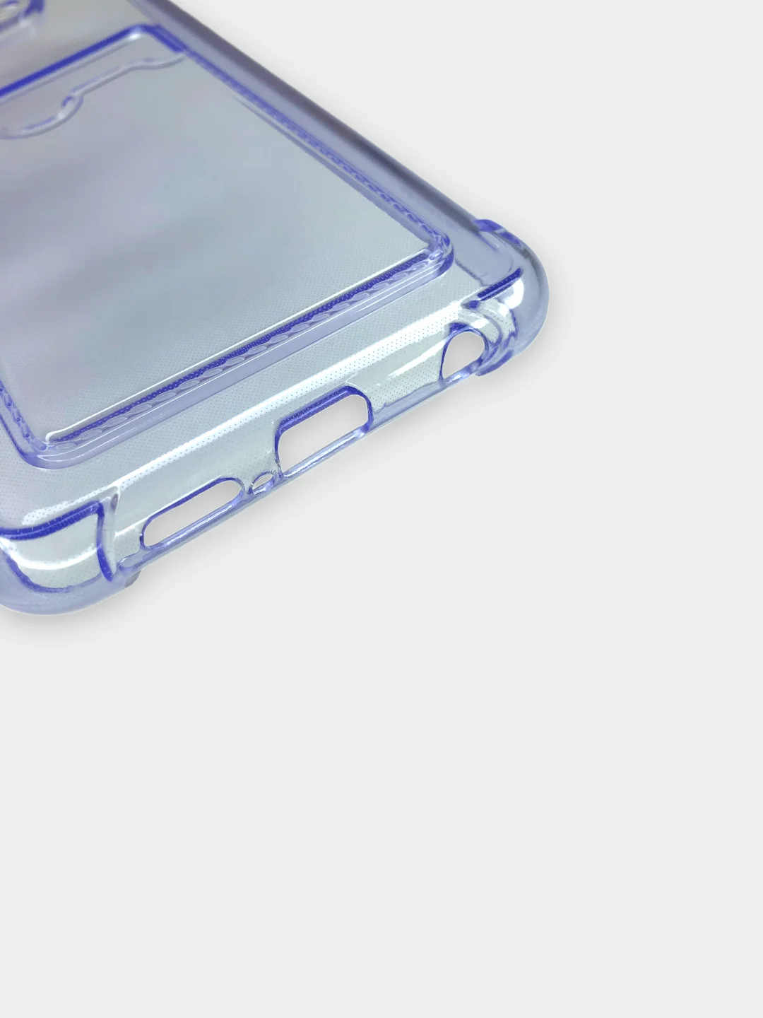 Лавандовый чехол для Xiaomi Poco X3 NFC / Poco X3 Pro прозрачный противоударный с карманом для карты