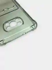 Угольный чехол для Xiaomi Poco X3 NFC / Poco X3 Pro прозрачный противоударный с карманом для карты