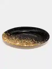 Угольный тарелки бумажные одноразовые10 шт новогодние/ день рождения/сервировка стола/посуда