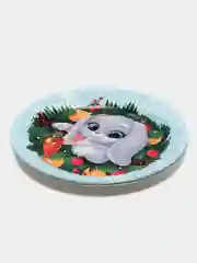 Лазурный тарелки бумажные одноразовые10 шт новогодние/ день рождения/сервировка стола/посуда