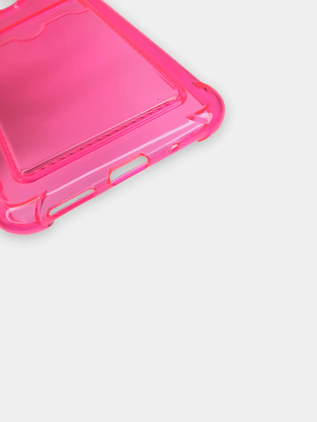 Фуксия чехол Xiaomi Redmi 10C / Poco C40, Поко С40 прозрачный противоударный с карманом для карты