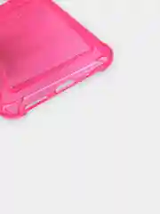 Фуксия чехол Xiaomi Redmi 10C / Poco C40, Поко С40 прозрачный противоударный с карманом для карты