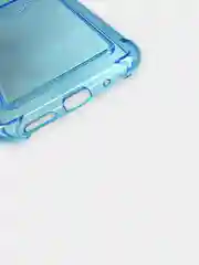 Голубой чехол Xiaomi Redmi 10C / Poco C40, Поко С40 прозрачный противоударный с карманом для карты