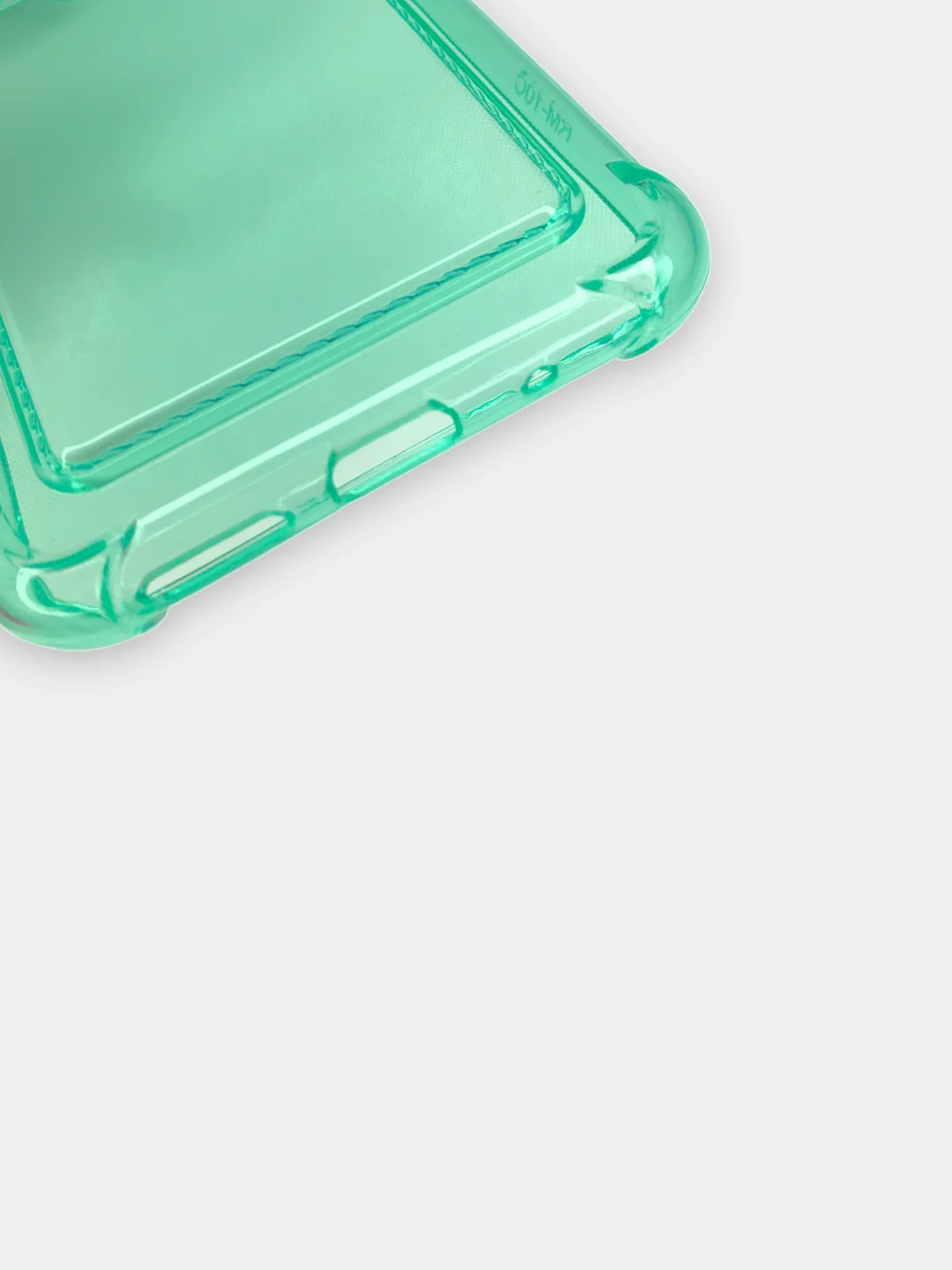 Бирюзовый чехол Xiaomi Redmi 10C / Poco C40, Поко С40 прозрачный противоударный с карманом для карты