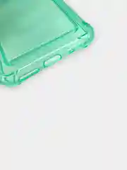 Бирюзовый чехол Xiaomi Redmi 10C / Poco C40, Поко С40 прозрачный противоударный с карманом для карты