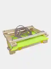 Фиолетовый качели подвесные деревянные с подушкой / Садовые качели / Вес до 25 кг