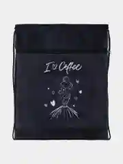 Мешок для обуви BRAUBERG, с петлёй, карман на молнии, 47х37 см, I love coffee, 270908