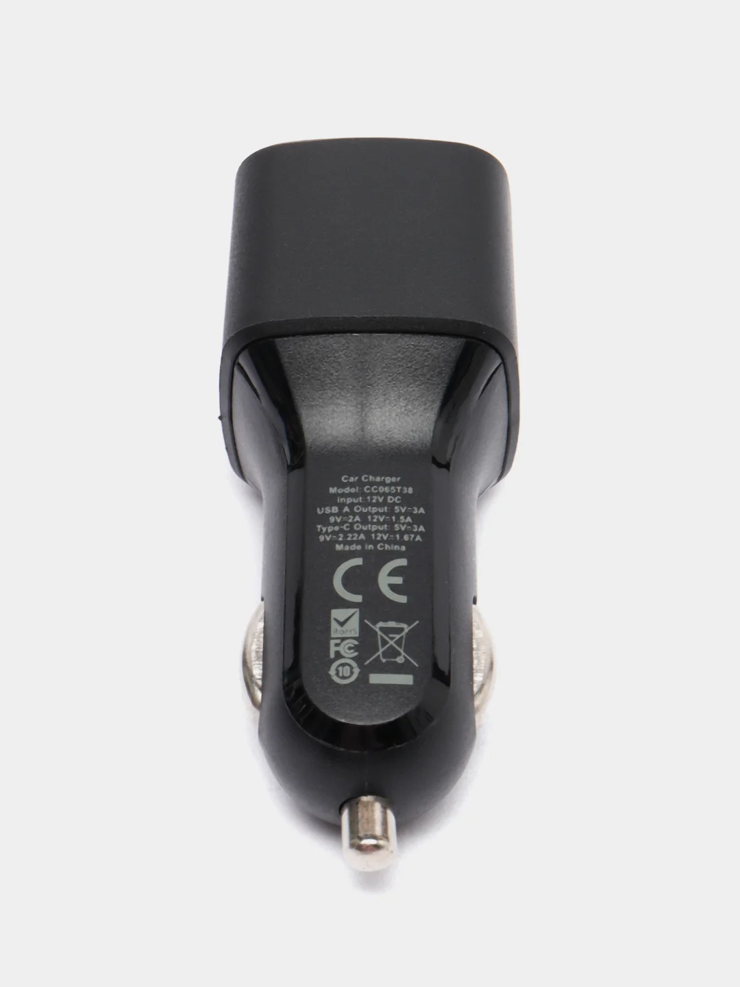 Адаптер Автомобильный budi 065T 1USB/5V/3A PD +QC3.0