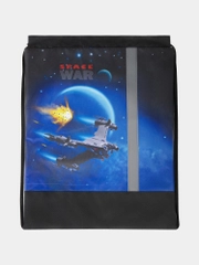 Мешок для обуви ЮНЛАНДИЯ, плотный, светоотражающая полоса, 46х36 см, Space war, 270916