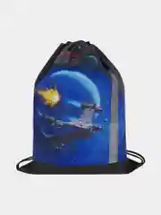 Мешок для обуви ЮНЛАНДИЯ, плотный, светоотражающая полоса, 46х36 см, Space war, 270916