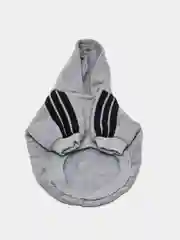 Серый толстовка для собак, с капюшоном, с флисовой подкладкой