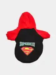 Черный толстовка для собак и кошек Superman, с капюшоном