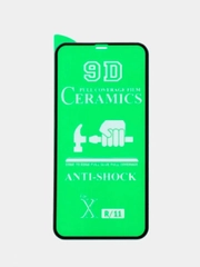Защитное гибридное стекло Ceramic для iPhone 11/XR чёрный