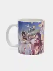 Кораллово-розовый кружки по аниме игре  "Genshin Impact","Гравити фолз", "Рик и Морти","Салли фейс" , 330 мл