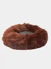 Коричневый лежанка для домашних животных, с бортом, круглая