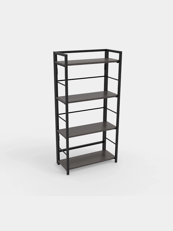 Стеллаж BRABIX Smart SH-005 (ш605*г290*в1193мм), ЛОФТ, прямой, складной, металл/ЛДСП ясень