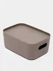 Серый контейнер / коробка / ящик для хранения ИНФИНИТИ с крышкой IDEA