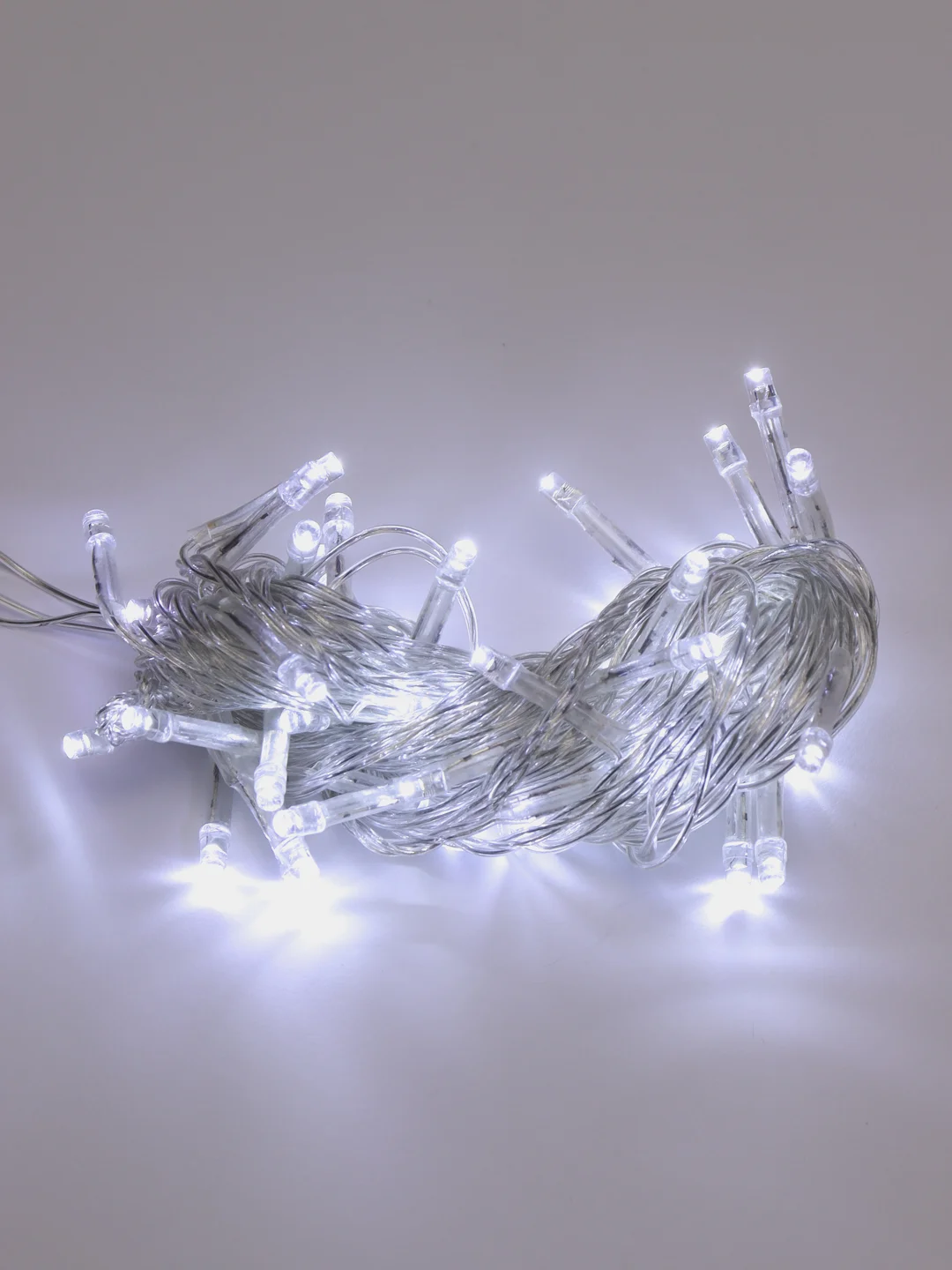 Гирлянда "Нить" 5 м, IP20, прозрачная нить, 50 LED, свечение белое, 8 режимов, 220 В