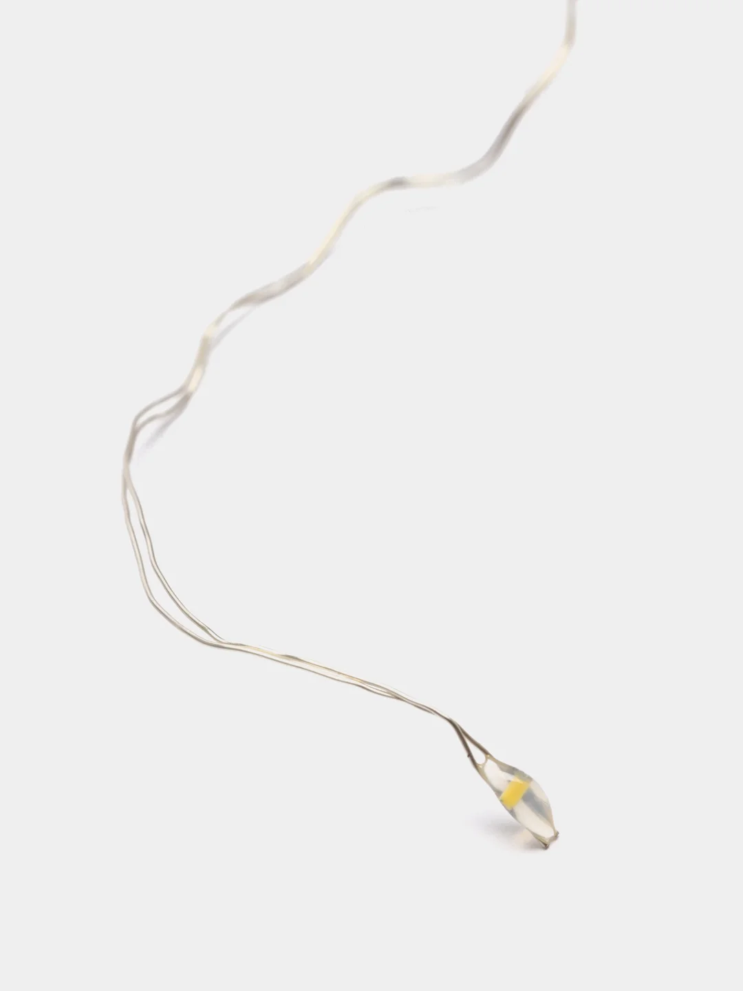 Гирлянда-нить "Роса", с пробкой, IP20, серебристая нить, 10 LED, 1 м