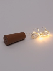 Гирлянда-нить "Роса", с пробкой, IP20, серебристая нить, 10 LED, 1 м