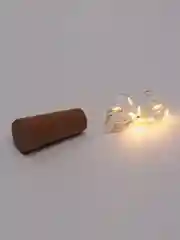 Гирлянда-нить "Роса", с пробкой, IP20, серебристая нить, 10 LED, 1 м