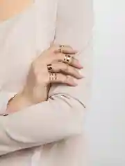 Золотой набор колец, 3, 10 штук