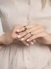 Серебряный набор колец, 3, 10 штук